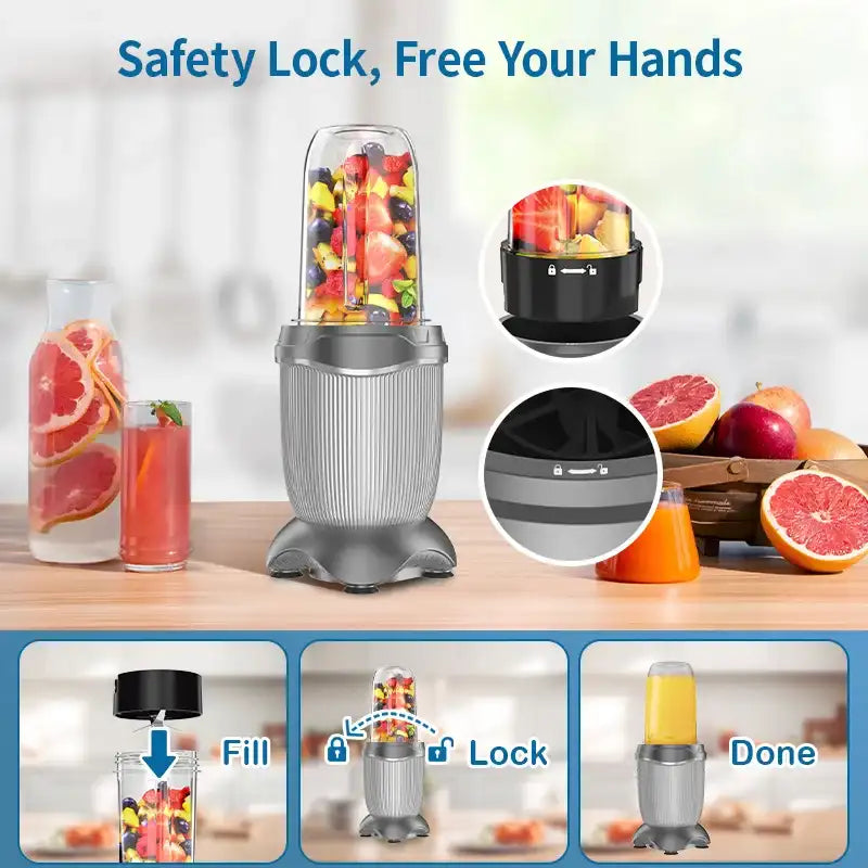 Portable Blender with Button 450W – Professional Kitchen Smoothie & Shake Maker