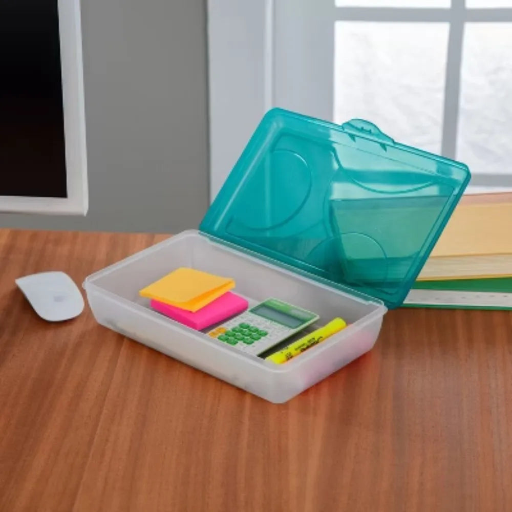 Blue Desktop Pencil Organizer for School & Office – Durable Plastic Storage with Modern Design 🧠📚