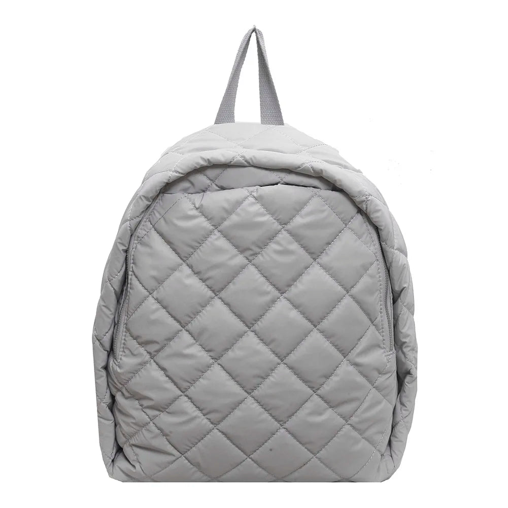 Quilted Nylon Backpack – Unisex Laptop Bookbag for School, Work & Travel 🎒