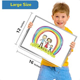 Large Magnetic Desktop Whiteboard – 16×12 in Double-Sided Dry Erase Board with Stand, Markers & Magnets