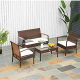 “Patio Furniture Set with Cushions – Outdoor Sofa, Chairs & Tea Table for Garden, Deck & Summer Relaxation”