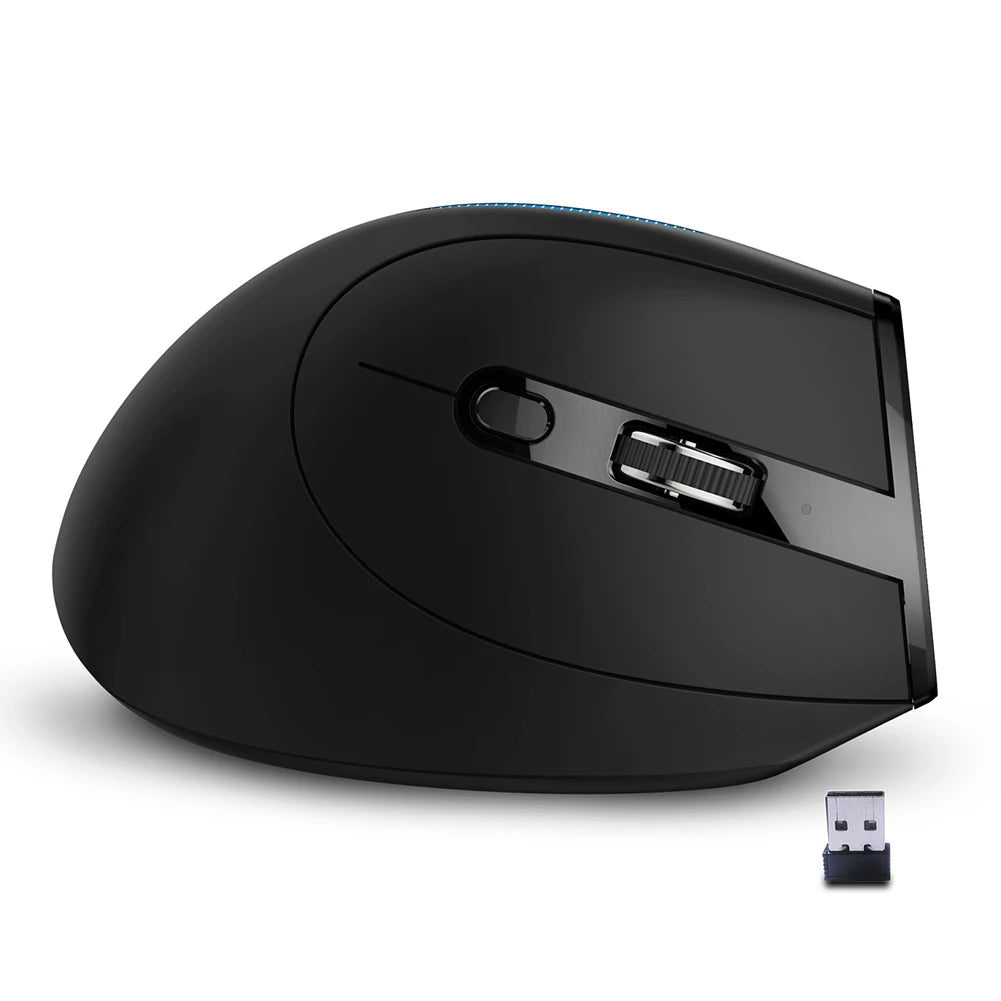 Zelotes F‑36A Ergonomic Vertical Mouse – Wireless Rechargeable with 2400 DPI Adjustable Precision