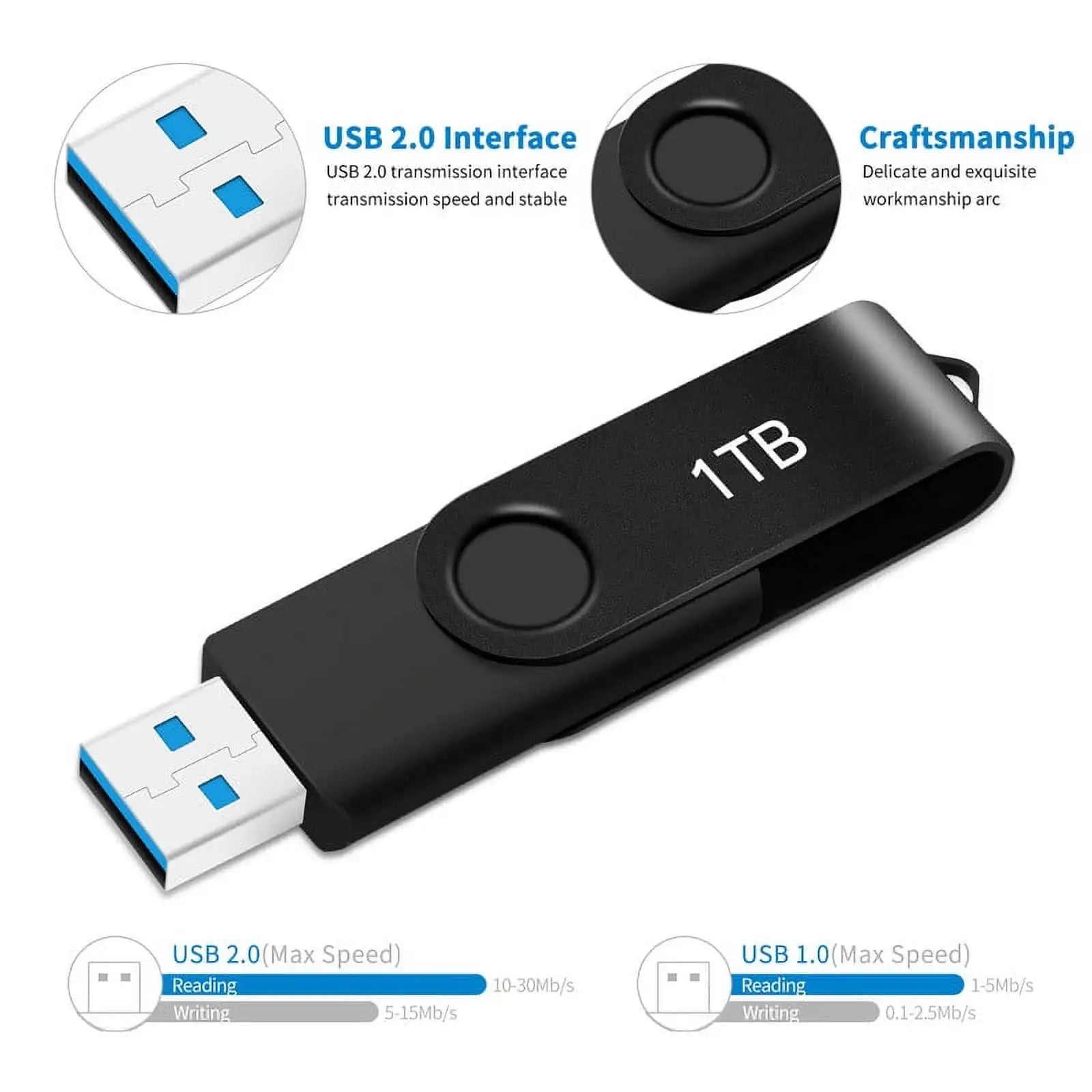 1TB USB Flash Drive – High-Capacity Portable Memory Stick for PC, Laptop & Computer Data Storage and File Transfer