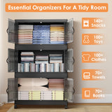 MaxStore Large-Capacity Multifunction Folding Storage Cabinet – Dustproof Wardrobe & Organizer Box