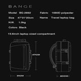Multifunctional Waterproof 15.6" Laptop Backpack with USB Charging for Business Travel