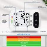 Sejoy Digital Wrist Blood Pressure Monitor with Finger Pulse Oximeter – OLED Blood Oxygen, Heart Rate & BP Monitor for Home Use