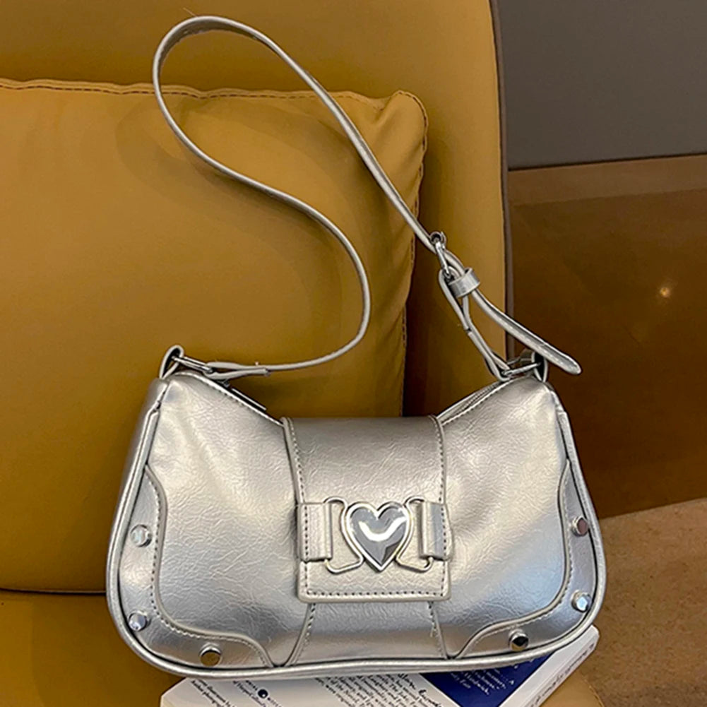 Women’s PU Leather Waterproof Satchel – Large Capacity Armpit Bag with Adjustable Strap (Y2K Style)