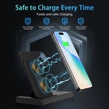 Magnetic 3-in-1 Wireless Charging Station – Foldable 18W Fast Charging Pad for iPhone 12–16, Apple Watch & AirPods