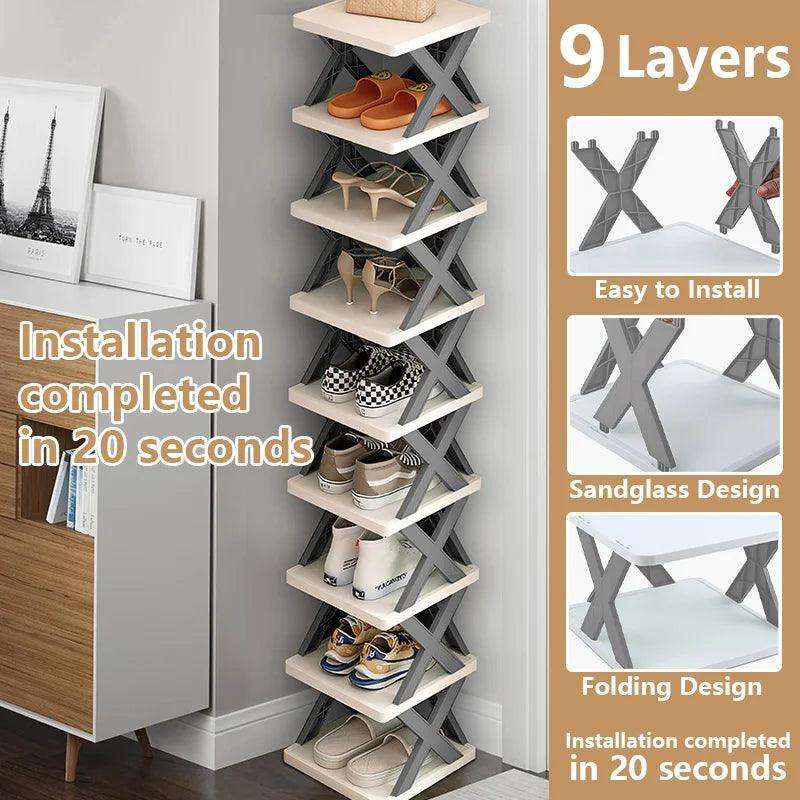 Shoe Organizer Rack – Multi-Layer, Detachable, Space-Saving Shelf for Home Use - PulinGO