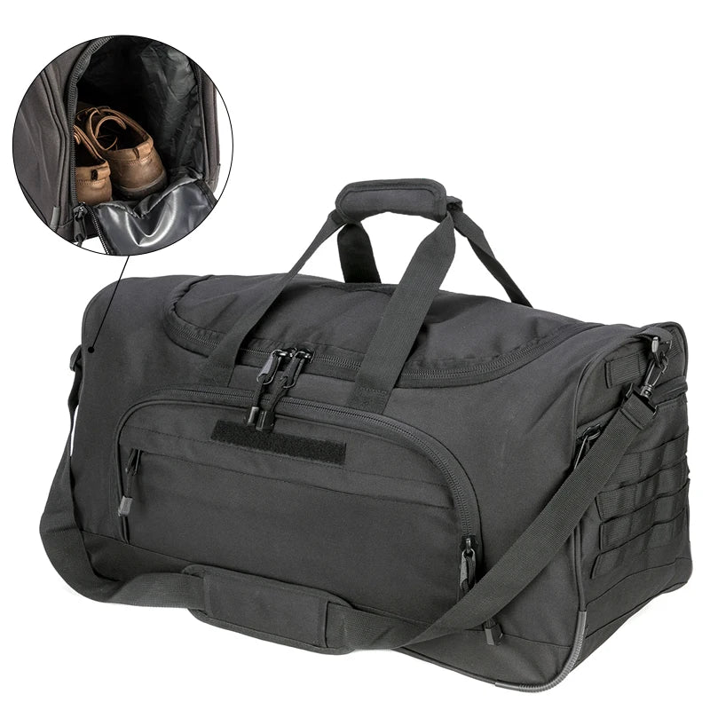 Waterproof gym duffle bag – military tactical sports & travel luggage with large capacity, durable Oxford design for men