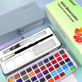 Ginflash 50-90 Colors Solid Pigment Watercolor Paint Set – Portable Brush Pen