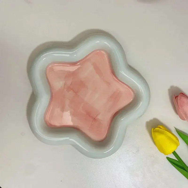 Cute Cartoon Ceramic Cat & Dog Bowl – Durable Food & Water Dish for Pets