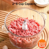 Kitchen In The Box 350 W Food Processor & Meat Grinder – Electric Vegetable Chopper with All-Copper Motor & 2 Bowls