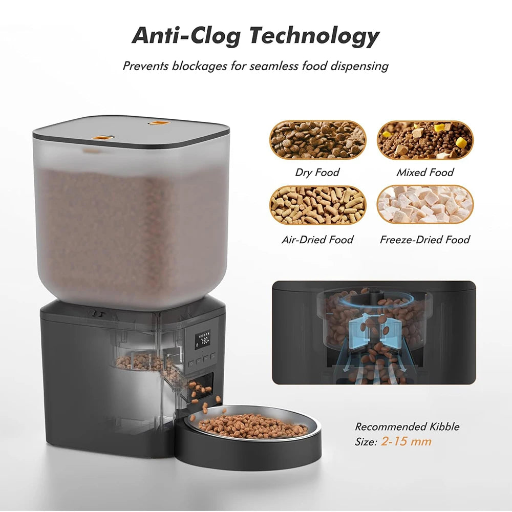 270oz Automatic Dog Feeder – Key Control Timed Food Dispenser for Dogs & Cats, Large Capacity 🐶🐱✨