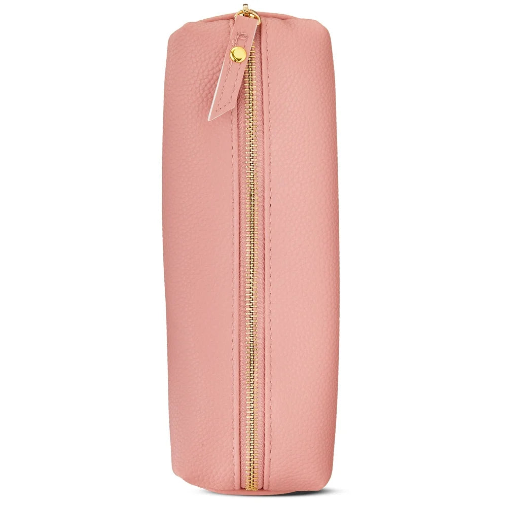 “Simulated Leather Pencil Pouch – Gold Zipper Pen & Stationery Organizer for School, Office & Travel”