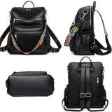 Women’s PU Leather Convertible Backpack Purse – Fashion Casual Shoulder Bag | Large-Capacity Stylish Daypack for Daily Use