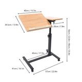 360° Rotating Adjustable Laptop Desk – Mobile Rolling Workstation with Height & Tilt for Home Office