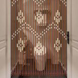 Wooden Bead Curtain – 32-Line Natural Doorway Curtain for Porch, Bedroom & Boho Home Décor (90×175 cm)