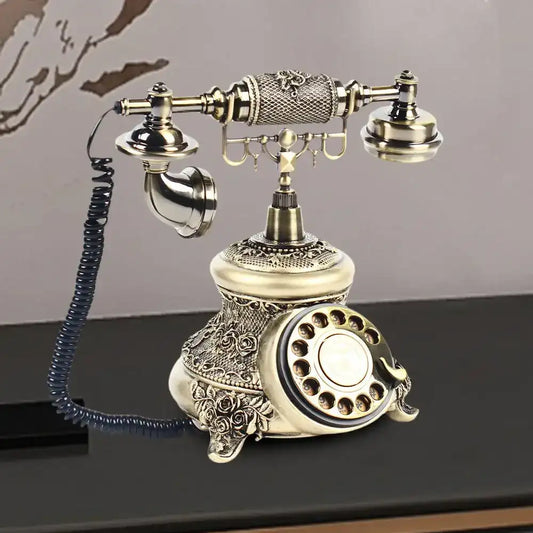 Vintage Rotary Dial Telephone – Antique Style Retro Landline Decorative Phone for Home, Hotel & Museum 🏛️