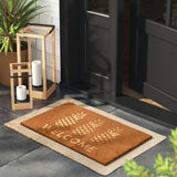 Welcome Pineapple Doormat – Outdoor Coir Mat with Tropical Design (30 × 18 inches, Medium Pile)