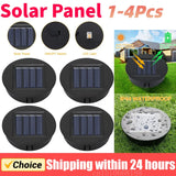 Solar Lantern Replacement Top (1–4PCS, 8cm) – Waterproof LED Solar Panel Lid Light for Outdoor Garden, Patio & Pathway Décor