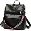 Women’s PU Leather Convertible Backpack Purse – Fashion Casual Shoulder Bag | Large-Capacity Stylish Daypack for Daily Use