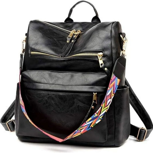 Women’s PU Leather Convertible Backpack Purse – Fashion Casual Shoulder Bag | Large-Capacity Stylish Daypack for Daily Use