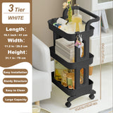 Multi-Layer Rolling Storage Cart with Wheels – Floor-to-Floor Kitchen Bedroom Bathroom Rack