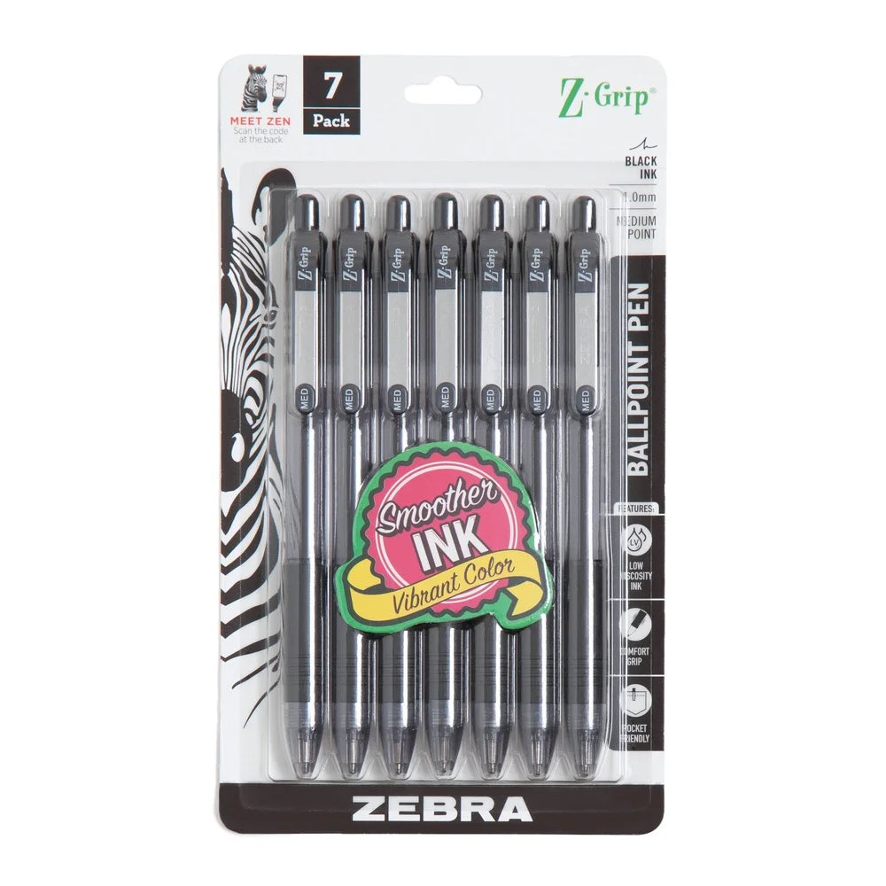 Retractable Ballpoint Pens – 3-Pack (7 Pens Each) 1.0mm Black Ink Smooth Writing with Soft Grip 🖊️