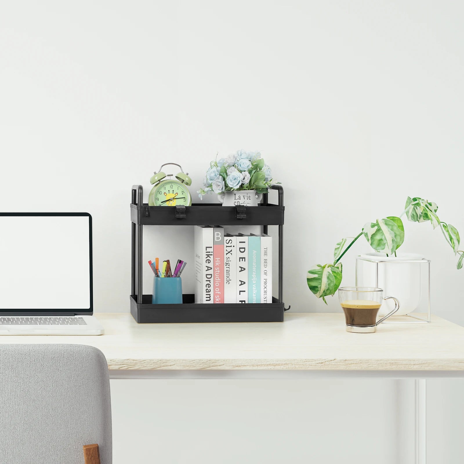 2-Pack 3-Tier Slim Storage Cart – Utility/Rolling Organiser for Bathroom, Laundry or Kitchen