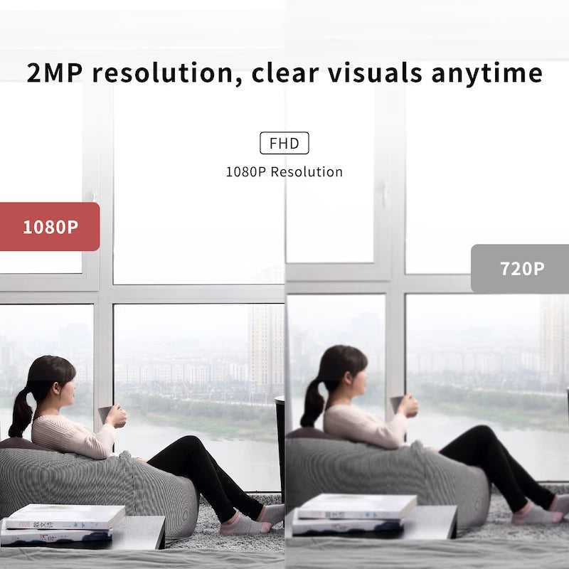2PC Ease Life Indoor Security Camera – 1080P WiFi Pet & Baby Camera with Phone App Control, Motion Detection & Night Vision for Home Security
