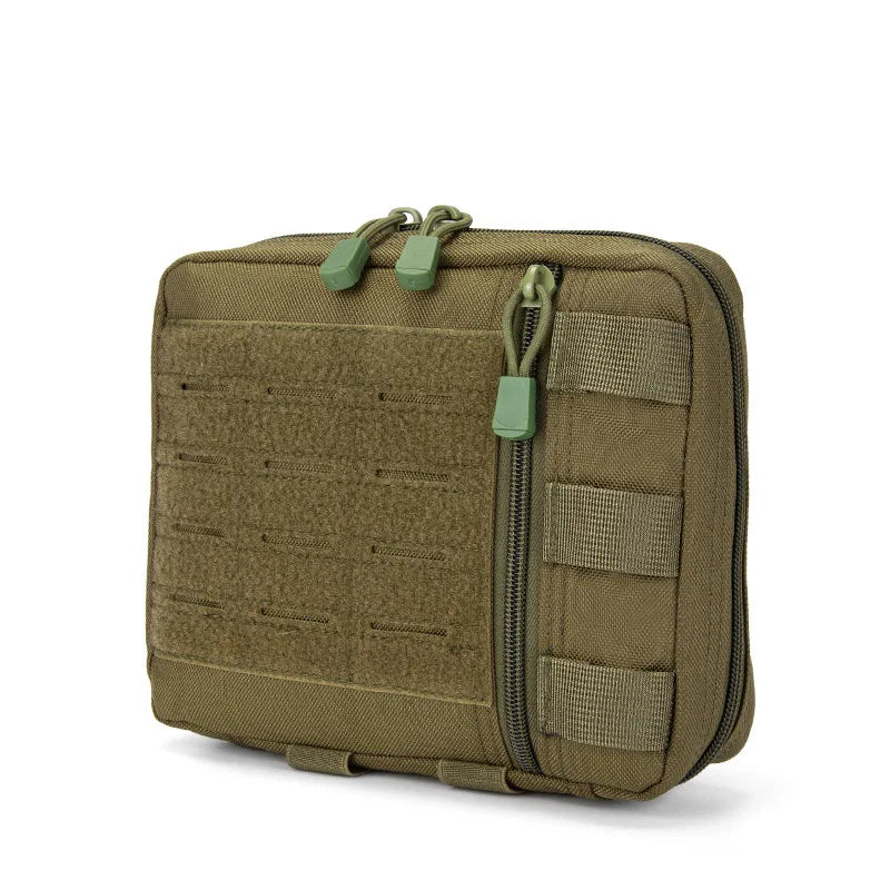 Tactical MOLLE Admin Utility Pouch – Laser-Cut Horizontal EDC Tool Bag | Outdoor Modular Waist Pack