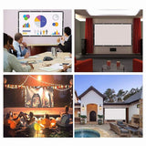 16:9 High-Density Translucent Portable Projection Screen – 60–150″ HD/3D/4K Ready for Home & Office