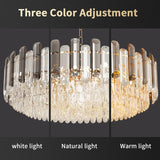 Luvodi 80cm Round Crystal Chandelier – Super Bright Pendant Ceiling Light for Home & Hotel Décor