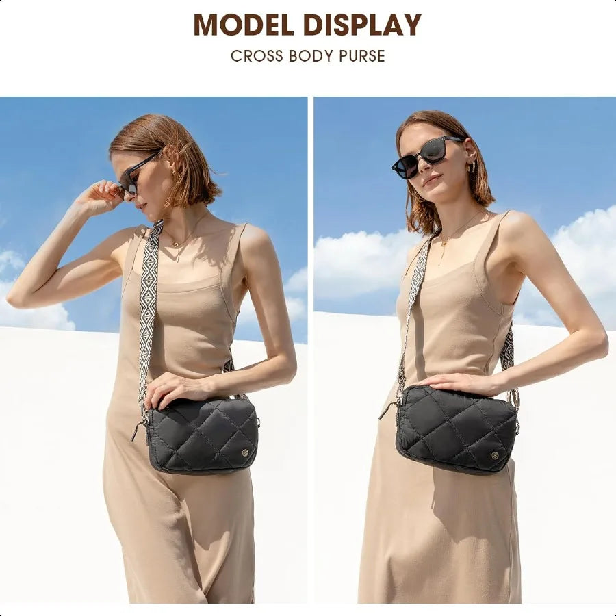 TELENA Quilted Crossbody Bag for Women – Lightweight Puffer Shoulder Purse with Modern Design & Premium Comfort