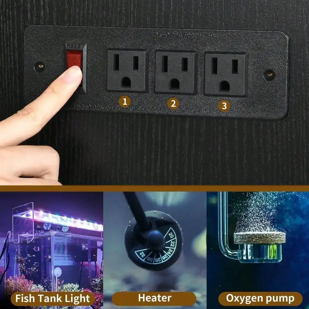 Heavy-Duty Metal Aquarium Stand & Storage Cabinet – Fits 40-50 Gallon Fish Tank