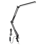 💡 LED Desk Lamp with Clamp – 10W Swing Arm Dimmable Light with 10 Brightness Levels & 3 Lighting Modes, Eye-Caring