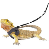 Bearded Dragon Harness & Leash Set – 3-Pack Adjustable Soft Leather Reptile Leash for Lizards, Amphibians & Small Pets