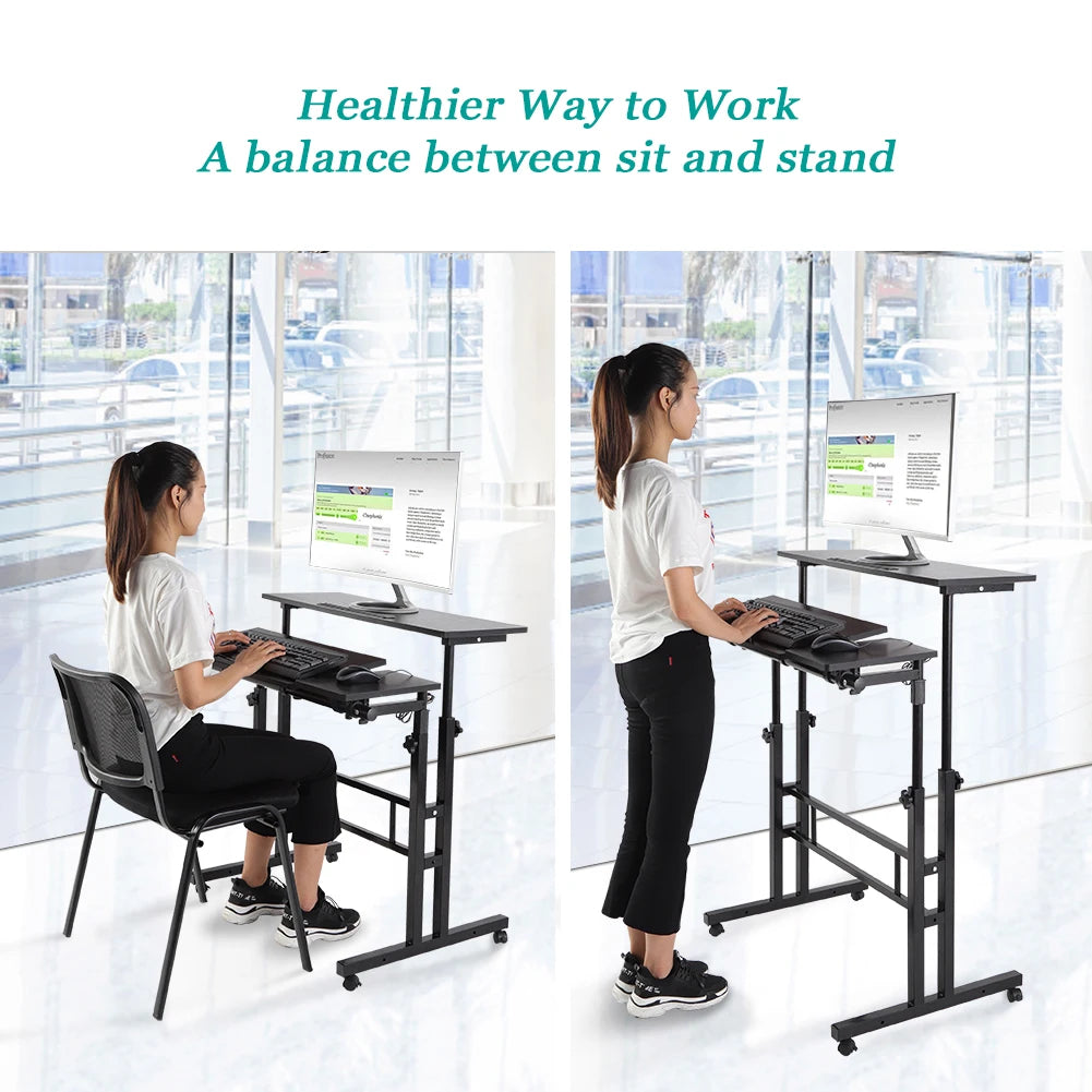 Adjustable PC Desk – Multi-Purpose Height Adjustable Laptop & Computer Table for Home, Office & Study Use