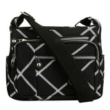 Women’s Waterproof Nylon Floral Multi-Pocket Crossbody Bag – Casual Shoulder Messenger Bag