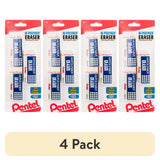 Pentel Hi-Polymer Block Erasers – Latex-Free White Erasers, Clean Precision (4-Pack)