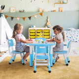 AOOU Kids Table & 4-Chair Set – Height Adjustable Multi-Activity Art & Study Table for Age 2-10 🎨