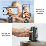Auto Face Tracking Phone Holder Stand – 360° Rotation with Remote & Gesture Control for Live Streaming 🎥📱