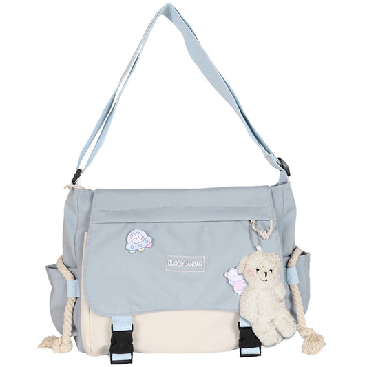 Harajuku Women’s Crossbody Bag 🎨 – Large Capacity Messenger Pouch with Zipper Pocket for Work, Sports & Travel 👜✨