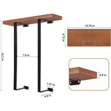 Wall-Mounted Metal Towel Rack with Wooden Shelf – Space-Saving Organizer for Small Bathrooms & RVs (Holds Rolled Hand Towels), Black