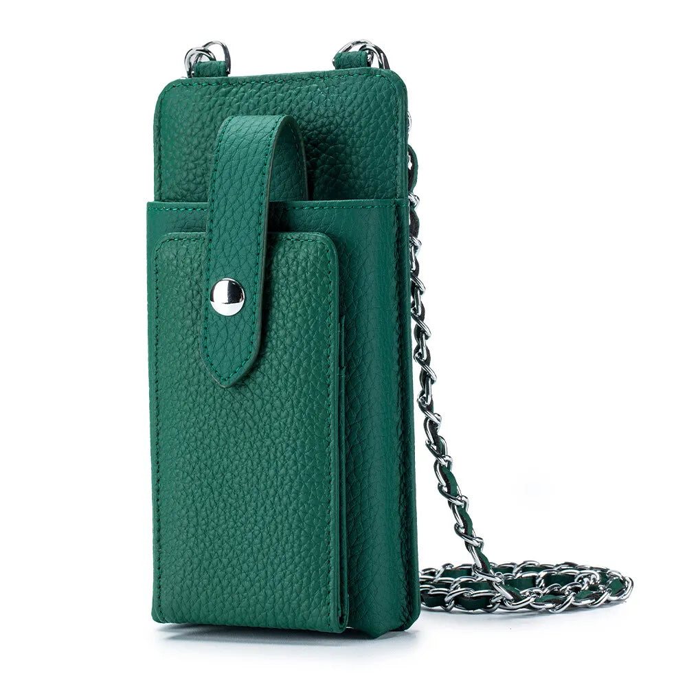 Women’s Small Crossbody Phone Purse – Fashion Wallet Shoulder Bag with Chain Strap, Card Slots & Pocket for Daily Use