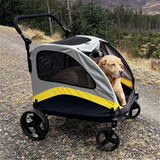 Premium Dog Stroller Pram – 4-Wheel Foldable Pet Jogger Wagon for Small, Medium & Large Dogs with Travel-Ready Design