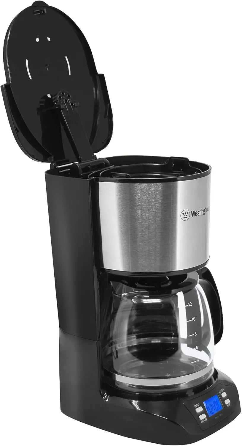 220V 12-Cup Digital Programmable Coffee Maker – Permanent Filter, Hot Plate, Not for USA Use