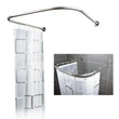 U-Shaped Adjustable Stainless Steel Shower Curtain Rod – Corner Tub & Small Bathroom Fit