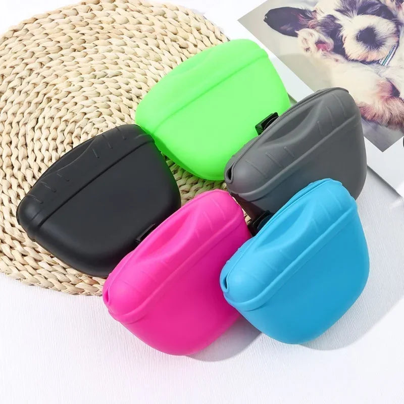 Silicone Dog Treat Pouch – Pet Training Waist Bag for Outdoor Walking, Obedience, Agility & Food Reward Storage